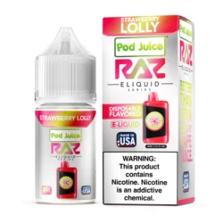 Raz Pod Juice Salts - Strawberry Lolly, 20mg