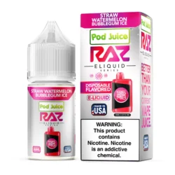 Raz Pod Juice Salts - Straw Watermelon Bubblegum Ice, 20mg