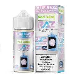 Raz Pod Juice 100ml - Blue Razz Cotton Clouds, 3mg